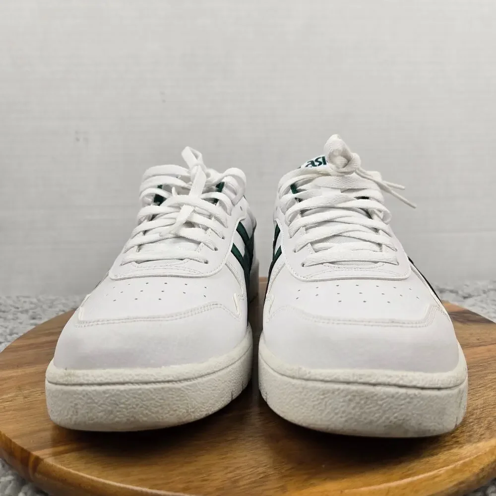 Asics Mens 10.5 Japan S White Jasper Green Leather Casual Retro Low Top Sneaker